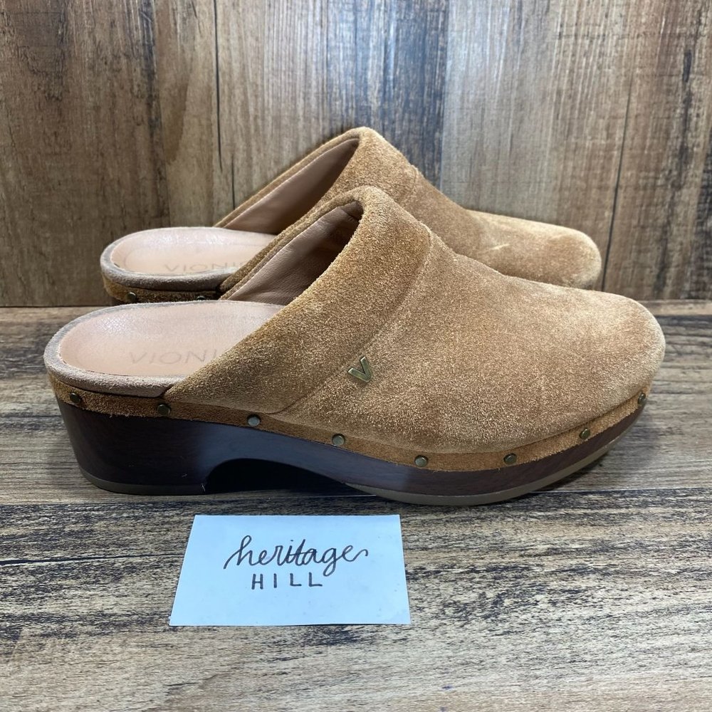Vionic Kacie VW18264 Womens Clogs Suede Studded Shoes- Womens Size 7